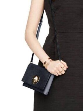 CLEARANCE!! Trendy Kate Spade Saffiano Leather Turn-lock Crossbody Adjust strap